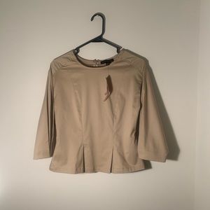 Banana Republic Neutral Peplum Top